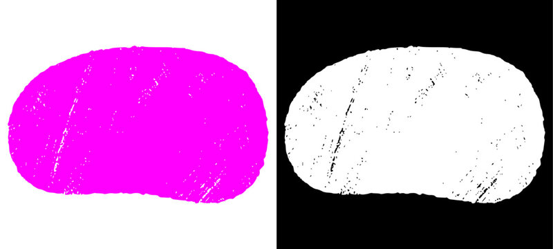 Abstract grunge blob dynamic liquid shape template. Distressed organic ink splat texture magenta silhouette background for urban streetwear clothing print layout presentation asset clip art.