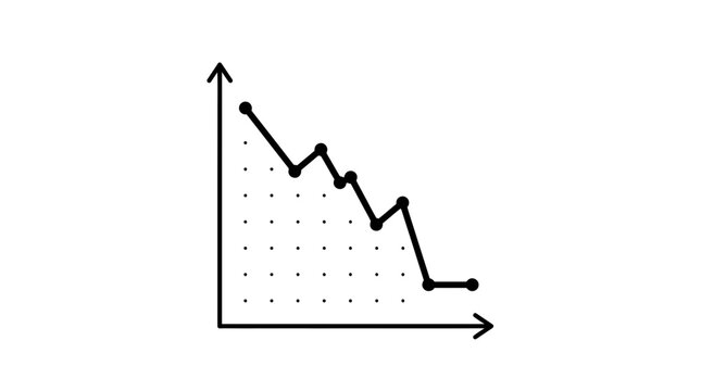 Stock Market Downturn Graph with Downward Trend and Decline