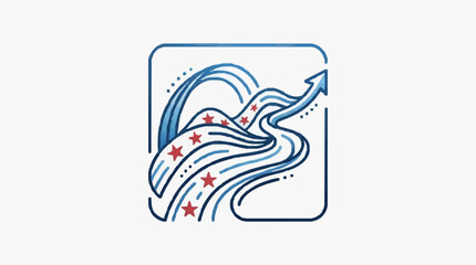 Abstract line art illustration of a dolphin in motion. © Cay
