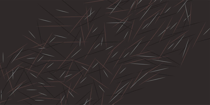 Abstract geometric pattern featuring random intersecting lines in dark brown, gray, and black tones. New EPS Vector