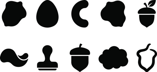 Black silhouette icons set icons set © MUKTARANI