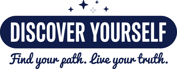 Inspirational quote discover yourself typography © Craft Designer