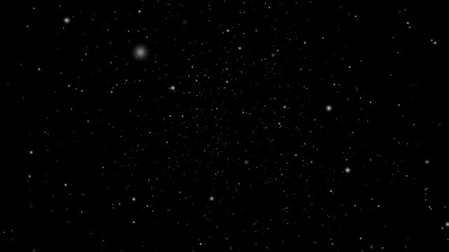 Flying through Starfield from outer space with a star. Twinkling or blinking stars.For Titles, Intro, Logo Reveal,glowing milky way galaxy.