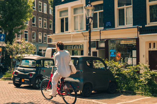 Ciclista em Amsterdam