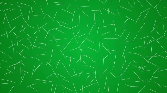 Abstract green background with scattered white lines and streaks dynamic texture overlay subtle motion for projects and digital