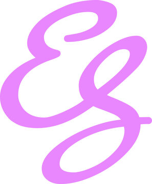 Purple Script Letter ES Monogram Vector Logo &ndash; Elegant Handwritten Initials Design