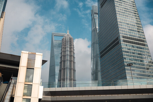 Shanghai financial district skyscrapers