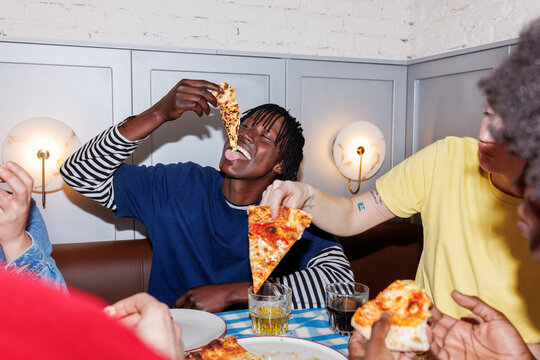 Savoring pizza