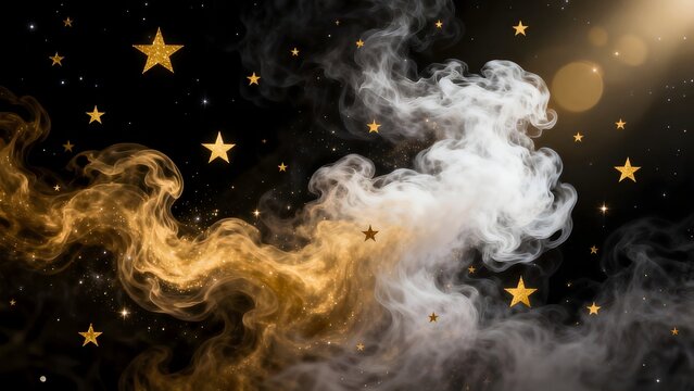 Cosmic Nebula with Stars