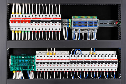 Circuit breakers from ABB to protect electrical loads from short-circuiting. 