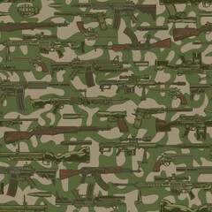 Naklejka premium Weapon-themed military logo