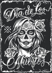 Fototapeta premium Dia de los Muertos design art