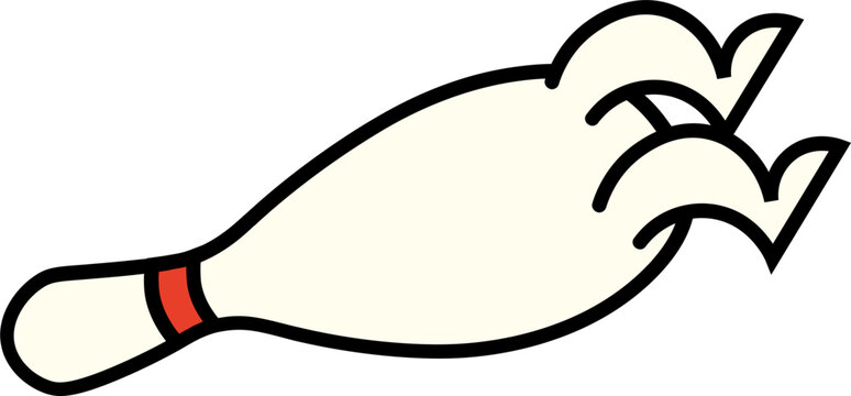 bowling pin with legs