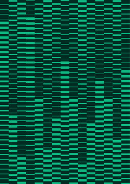 Emerald Sound Wave Equalizer Pattern, Vertical Bar Chart Frequency Visualization, Emerald Abstract Music Background