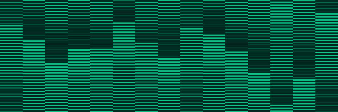 Emerald Sound Wave Equalizer Pattern, Vertical Bar Chart Frequency Visualization, Emerald Abstract Music Background