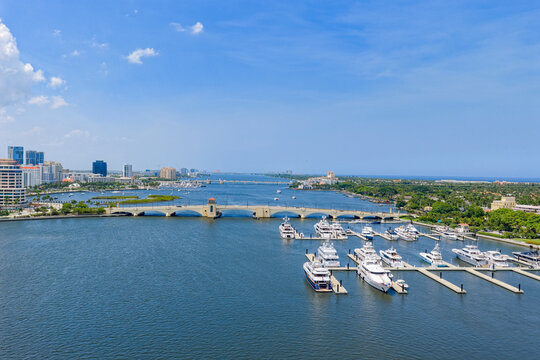 daytime aerial view of Royal Park Bridge and Intracoastal