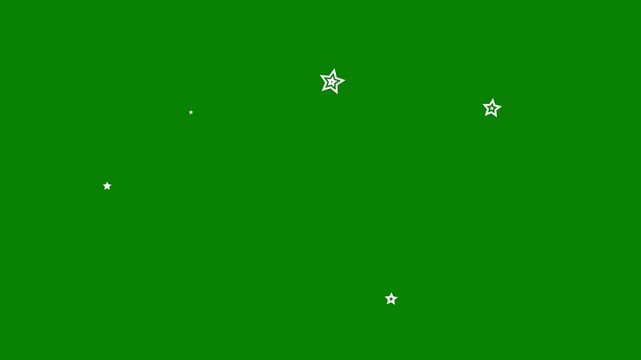 Twinkling light animation, shining retro doodle cartoon vector sparkles,retro doodle cartoon vector glitter,green screen background 4K loop video