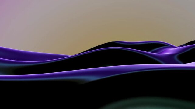 abstract purple silk wave background with flowing ligh