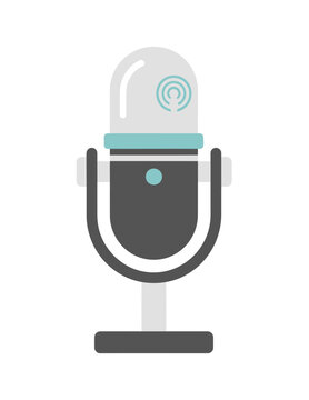 A futuristic Illustration  Action of  Microphone and  in a Technology  Technology Environment from  from an Adobe Brand  Graphic  Graphic  .