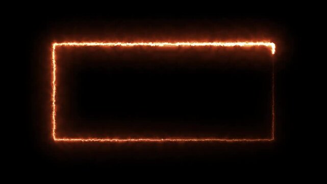 Glowing Blue Neon Border Frame With Light Line looping Loop Animation. motion texture. futuristic pattern for modern .
