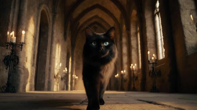 Pet, a luxury cat exploring the location 