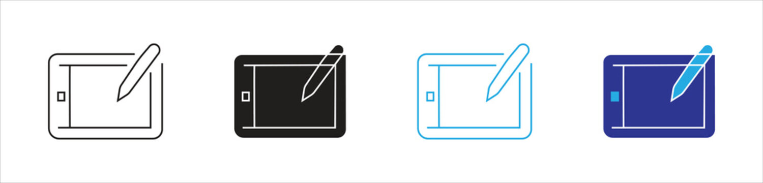 Graphic Design Tablet vectors illustration .