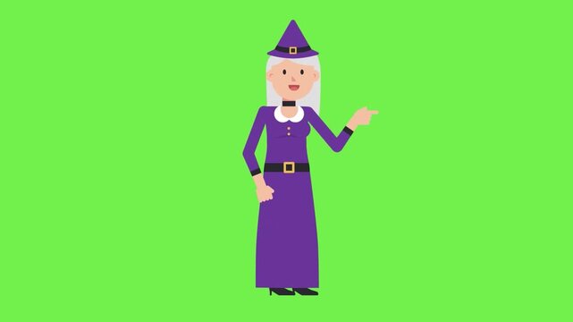 wizard with magic wand green screen