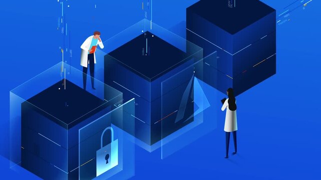Futuristic Smart Logistics Management with Digital 3D Data Visualization 3D Animation