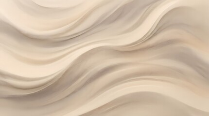 Fototapeta premium A serene and smooth beige wave pattern flows gently across the frame.