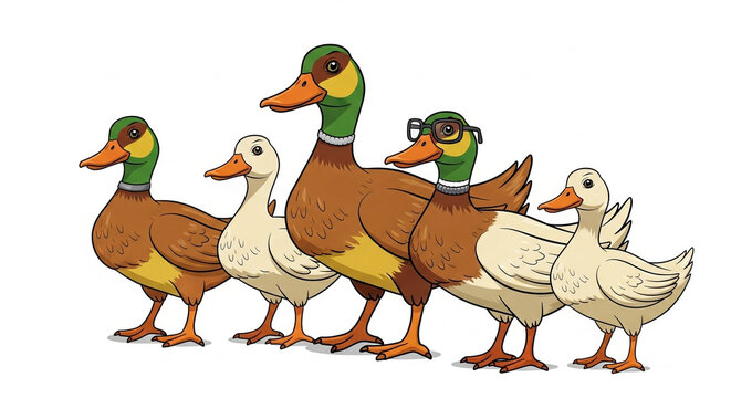 cartoon ducks