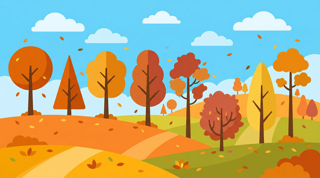 autumn landscape vector