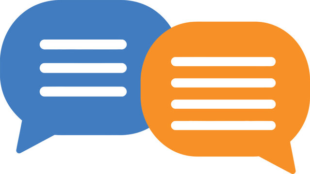 Colorful chat bubbles for conversation and communication