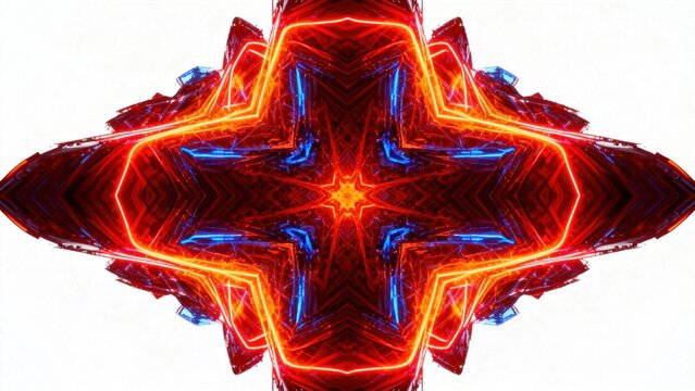 Symmetrical neon light pattern