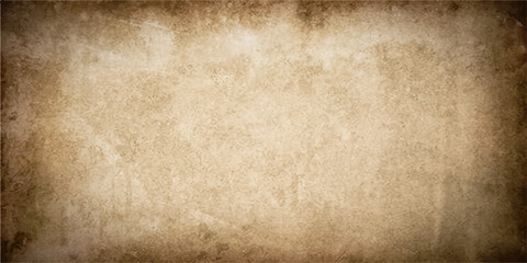 Naklejka premium Dark brown grunge texture background with distressed sepia vintage border for antique poster overlay and rustic design