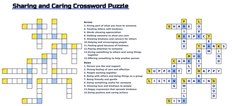 Sharing and Caring Crossword Puzzle