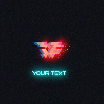 Glitch Distortion Logo Reveal with Neon Flash for Social Feed and Brand Ads