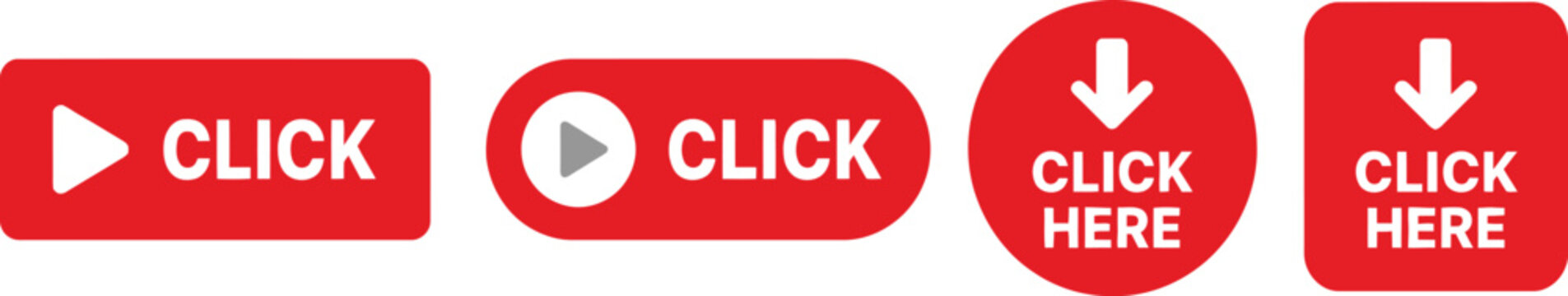 Red click here buttons with white text and icons