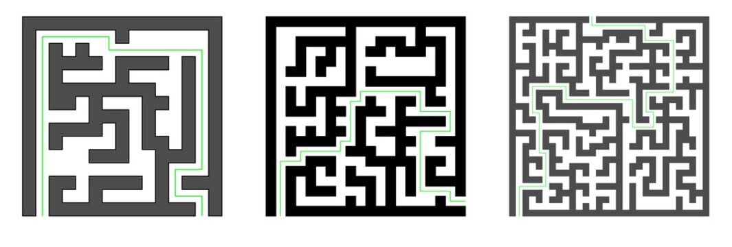 labyrinths with a painted exit