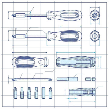 Detailed technical drawing of mechanical components and assembly.
