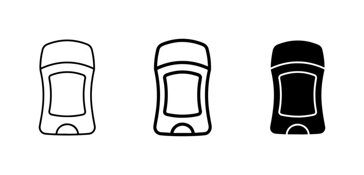 Deodorant Stick Icons, Personal Care Product Vector Graphics, Hygiene Symbols