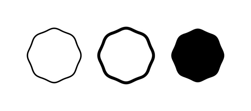 Abstract Star Shapes, Geometric Icons, Minimalist Design Elements, Vector Graphics