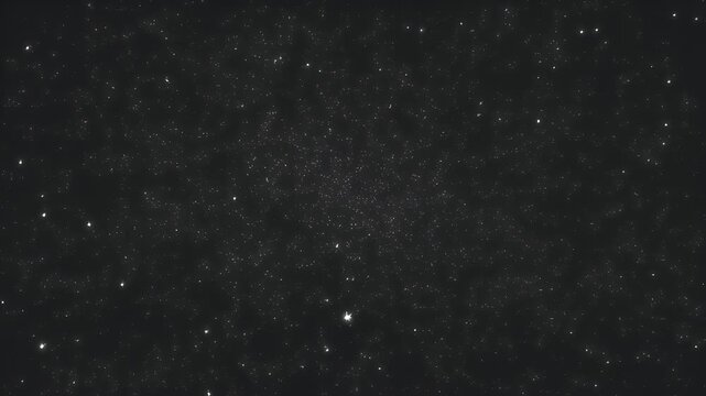 A dark, grainy background filled with numerous tiny, sparkling white points resembling a starry night sky or cosmic dust.