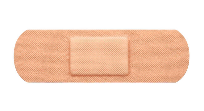 Isolated adhesive bandage on transparent background ready for graphic design use