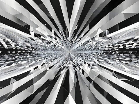 Close-up of a dandelion seed head in black and white.