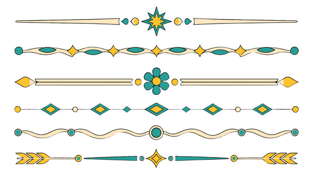 Retro decorative borders and dividers vector set