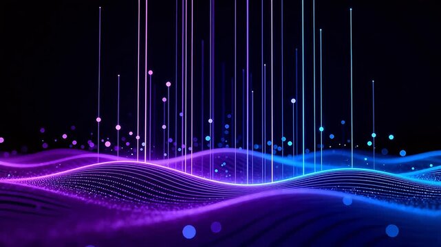 Abstract digital wave pattern