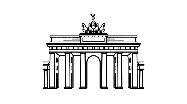 Brandenburg Gate Monument Historic Landmark Berlin.