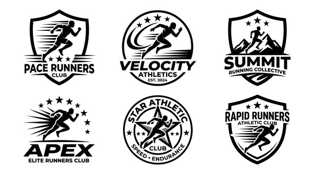 Abstract Line Sports Logo Template for Fitness and Active Lifestyle Brand