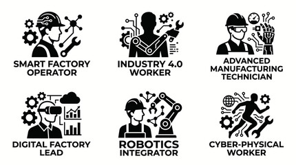 Fototapeta premium Modern Robotic Logo with Futuristic AI Technology Vector Design