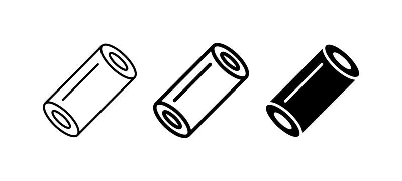 Battery Icons, Power Cell Symbols, Energy Storage Vector Graphics
